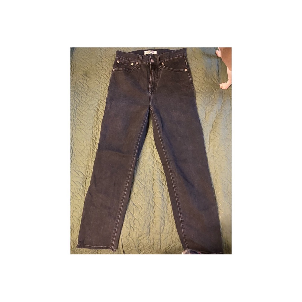 Madewell Classic Straight Washed Black Jeans